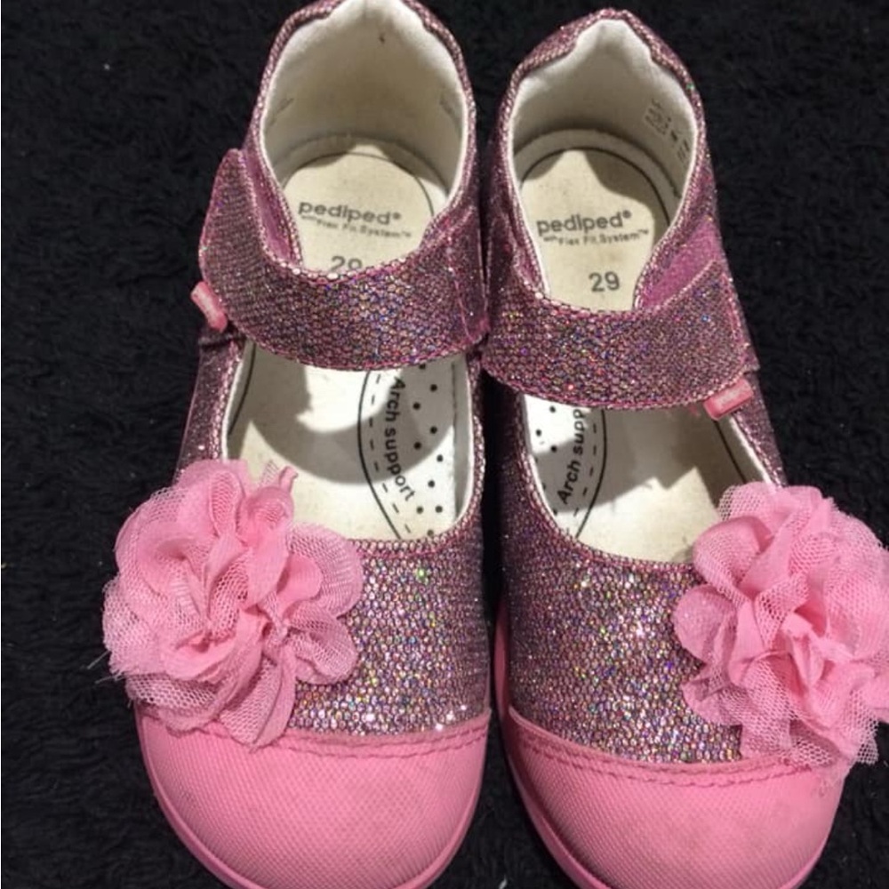 Pediped Glittery Pink Dress Shoes